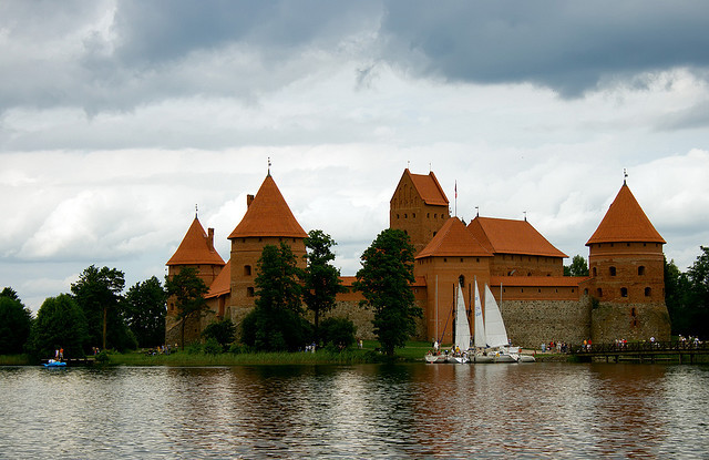 by Anita_Bonita1 on Flickr.Trakai Island Castle is an island castle located in Trakai, Lithuania on an island in Lake Galvė.