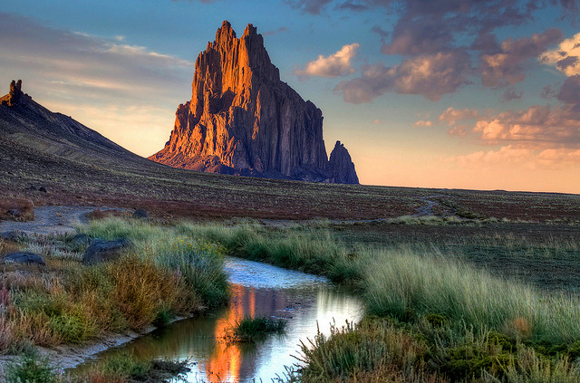 by Rozanne Hakala on Flickr.Shiprock is a rock formation in New Mexico, USA.