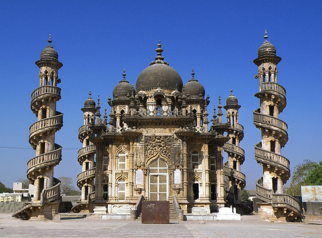 by indianhilbilly on Flickr.Mahabat Maqbara, a fine mausoleum in Junagadh - Gujarat, India.