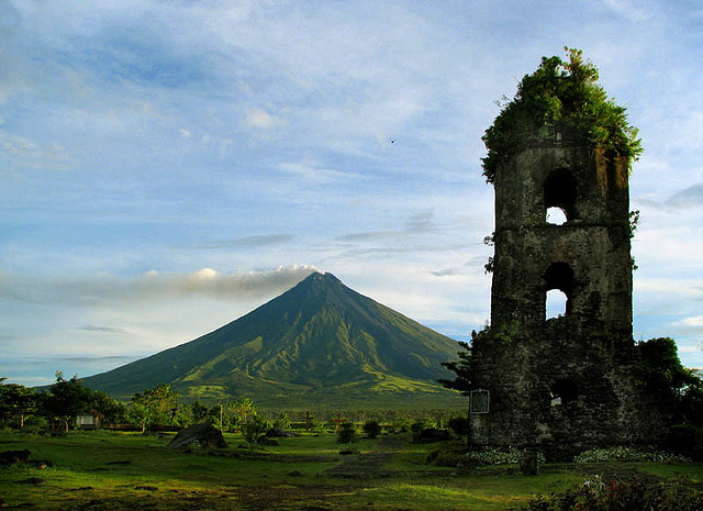 by Storm Crypt on Flickr.Cagsawa Ruins, an 18th century Franciscan church and Mayon Volcano - Albay, Philippines.