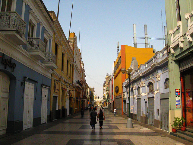 by whl.travel on Flickr.Jiron de la Union, a pedestrian street located in the Historic Centre of Lima, capital of Peru.