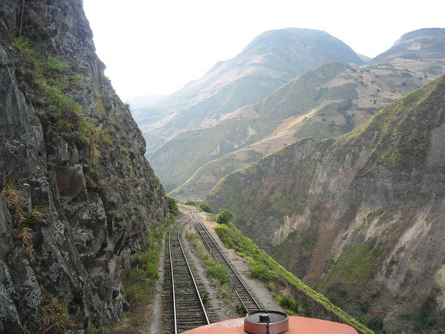 by Routard05 on Flickr.High altitude railway at Nariz del Diablo in the Andes, Ecuador.