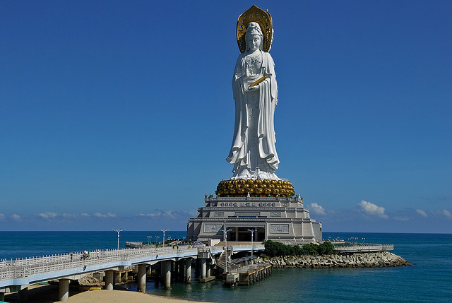 by django.malone on Flickr.Statue of Guan Yin at the Nanshan Culture Tourism Zone in Hainan Island, China.