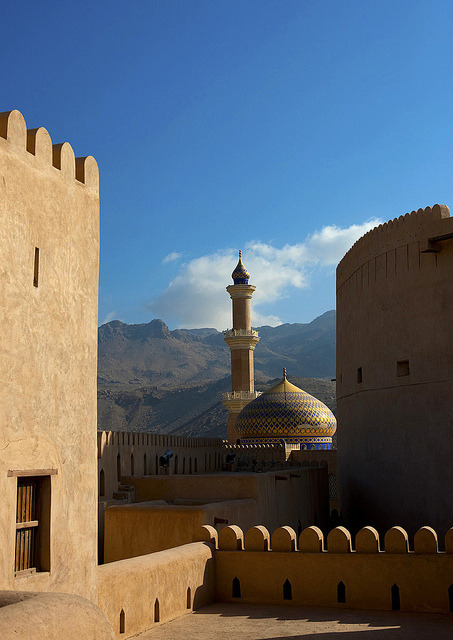 by Eric Lafforgue on Flickr.Nizwa fort and mosque in Oman.