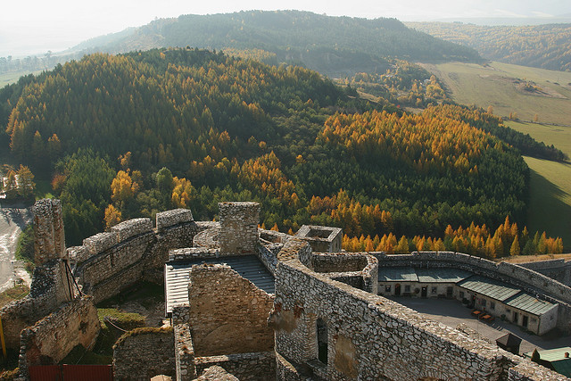 Panoramic view from Spis Castle, a Unesco World Heritage Site in Slovakia