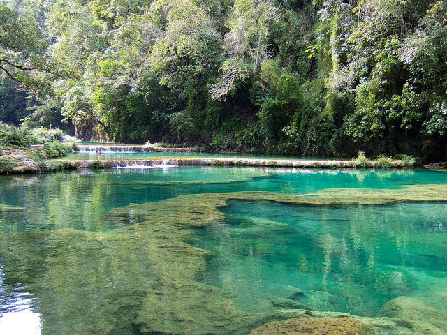 Beautiful pools of Semuc Champey, Guatemala