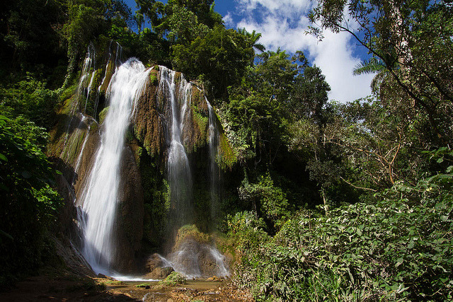 El Rocio waterfall in Parque de Guanayara, Cuba