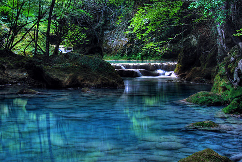 Turquoise River, Navarre, Spain