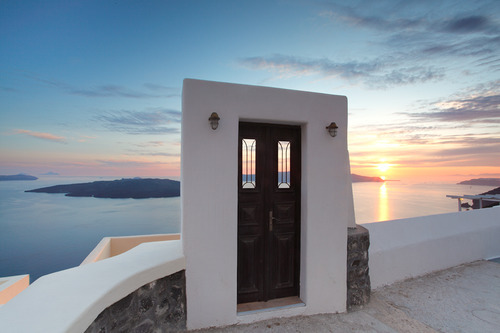 Doorway to Sunset, Santorini, Greece