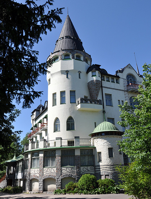 Valtionhotelli art-nouveau castle, present day hotel in Imatra, Finland