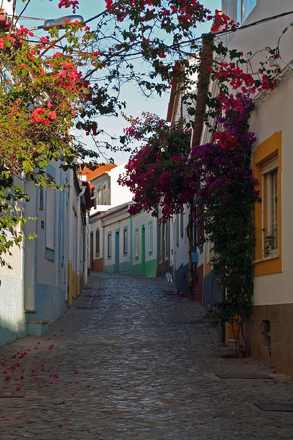 Lovely street in Ferragudo, Algarve Coast, Portugal . This one is for Gabriela and Nic :)