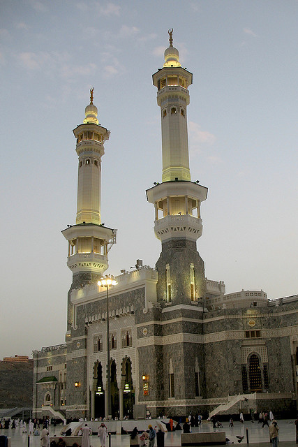 The great Mosque of Makkah, shot before sunrise, Saudi Arabia