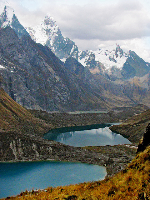 Glacial lakes in Cordillera Huayhuash, Peru