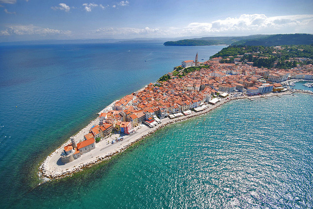 The city of Piran on the Adriatic Coast of Slovenia