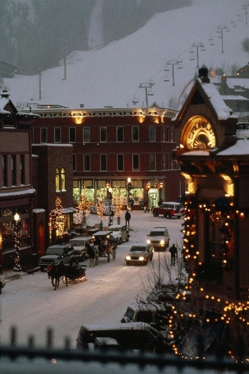 Carriages in the Snow, Leavenworth, Washington