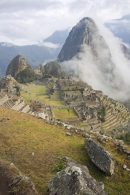 Morning mist at Machu Picchu, Peru