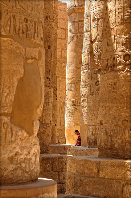 Columns of Amon Temple in Karnak/Luxor, Egypt