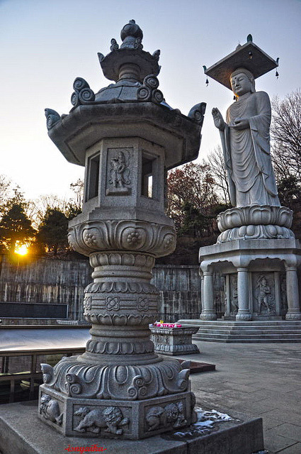 Largest buddha statue in South Korea, Bongeunsa Temple, Seoul
