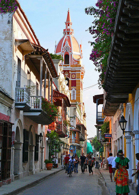 The beautiful streets of Cartagena, Colombia