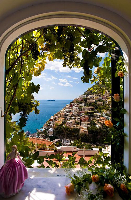 Idyllic view from Villa Fiorentino, Positano, Italy