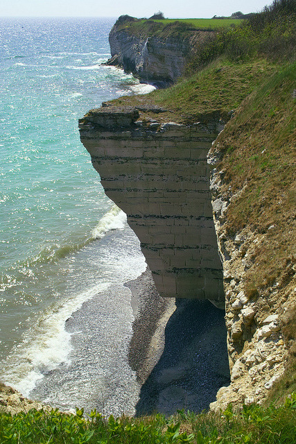 Stevns Klint chalk cliffs in Zealand, Denmark