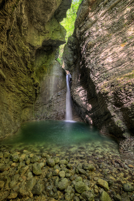 The Kozjak Waterfall near Kobarid, Slovenia