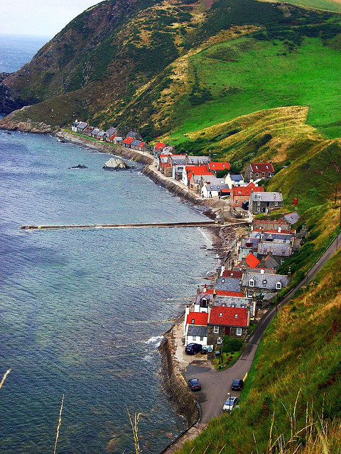 The road ends here, the village of Crovie in Aberdeenshire / Scotland